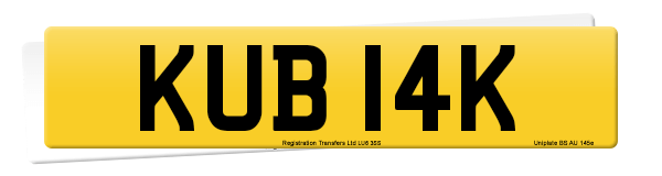 Registration number KUB 14K